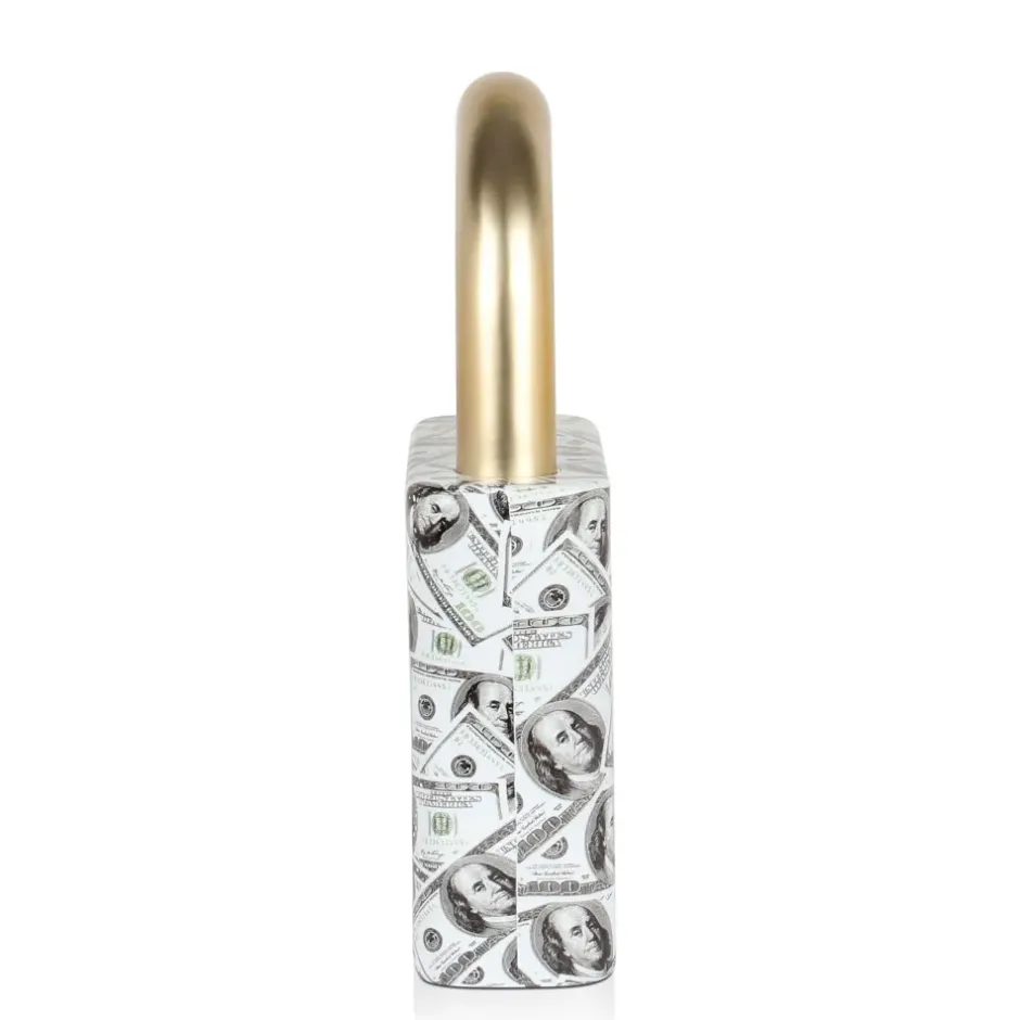 Statues & Sculptures Table Top|Contemporary^Wealth Padlock 38cm Gold Resin Indoor Sculpture
