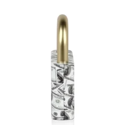 Statues & Sculptures Table Top|Contemporary^Wealth Padlock 28cm Gold Resin Indoor Sculpture