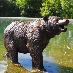 Statues & Sculptures Wildlife^Wild Bear Cub Bronze Metal Garden Statue