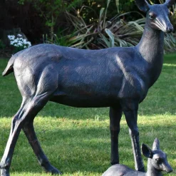Statues & Sculptures Stags & Deers^Wild Doe & Fawn 103cm Bronze Metal Garden Statues