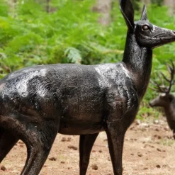 Statues & Sculptures Stags & Deers^Wild Doe Life-Size 118cm Bronze Metal Garden Statue