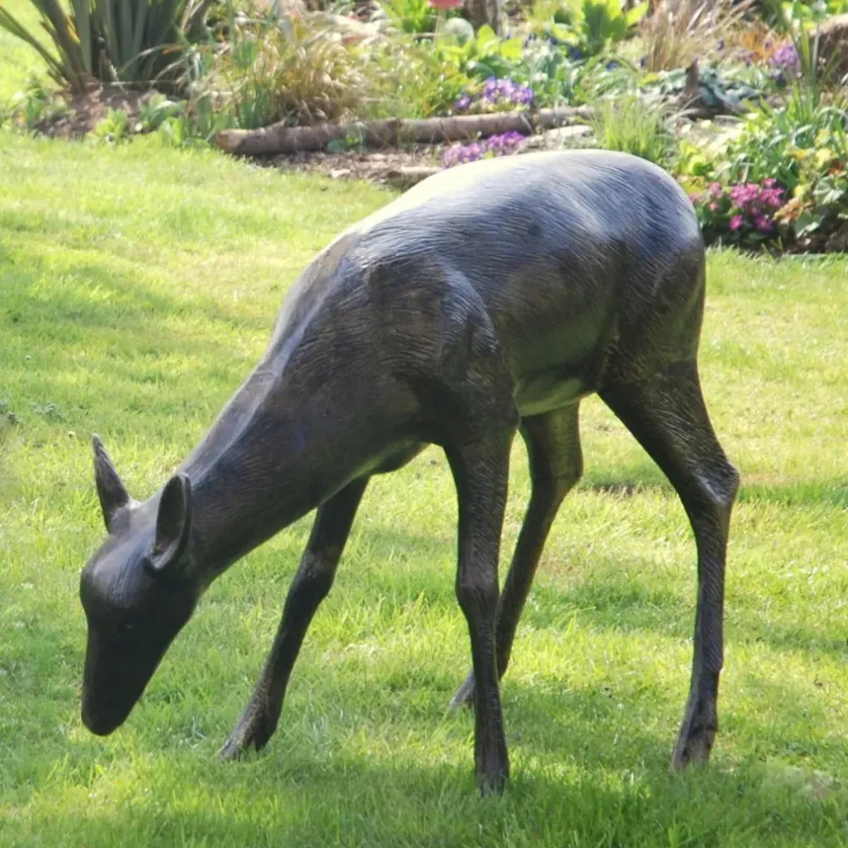 Statues & Sculptures Stags & Deers^Wild Stag & Doe Life-Size Bronze Garden Statues