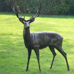 Statues & Sculptures Stags & Deers^Wild Stag Life-Size 148cm Bronze Metal Garden Statue