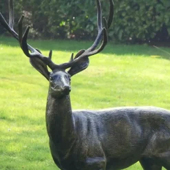 Statues & Sculptures Stags & Deers^Wild Stag Life-Size 148cm Bronze Metal Garden Statue