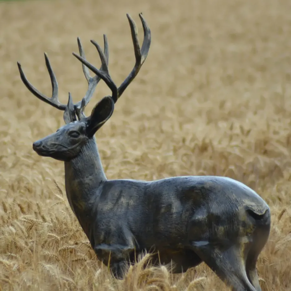 Statues & Sculptures Stags & Deers^Wild Stag Life-Size 148cm Bronze Metal Garden Statue