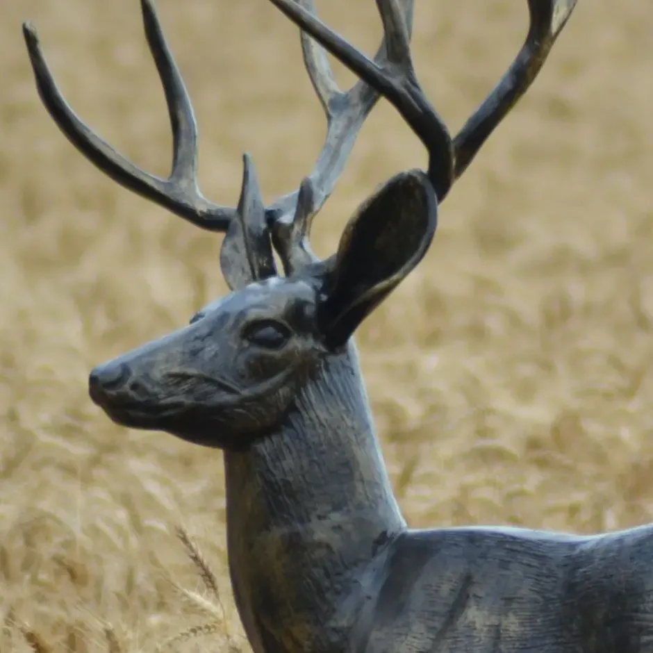 Statues & Sculptures Stags & Deers^Wild Stag Life-Size 148cm Bronze Metal Garden Statue
