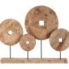 Statues & Sculptures Table Top|Abstract^Woodland Disc 52cm Wood Indoor Sculpture