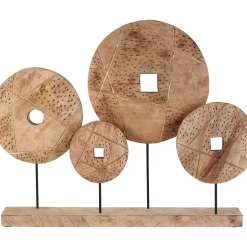 Statues & Sculptures Table Top|Abstract^Woodland Disc 52cm Wood Indoor Sculpture