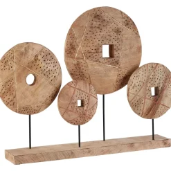 Statues & Sculptures Table Top|Abstract^Woodland Disc 52cm Wood Indoor Sculpture