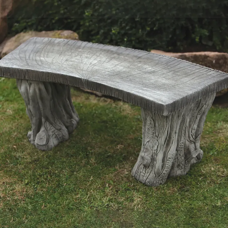Statues & Sculptures Stone Benches^Woodlands Design Stone Garden Bench