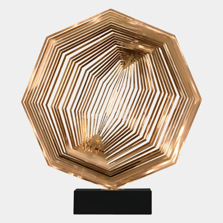 Statues & Sculptures Table Top|Abstract^Xenon Grid 70cm Copper Metal Indoor Sculpture