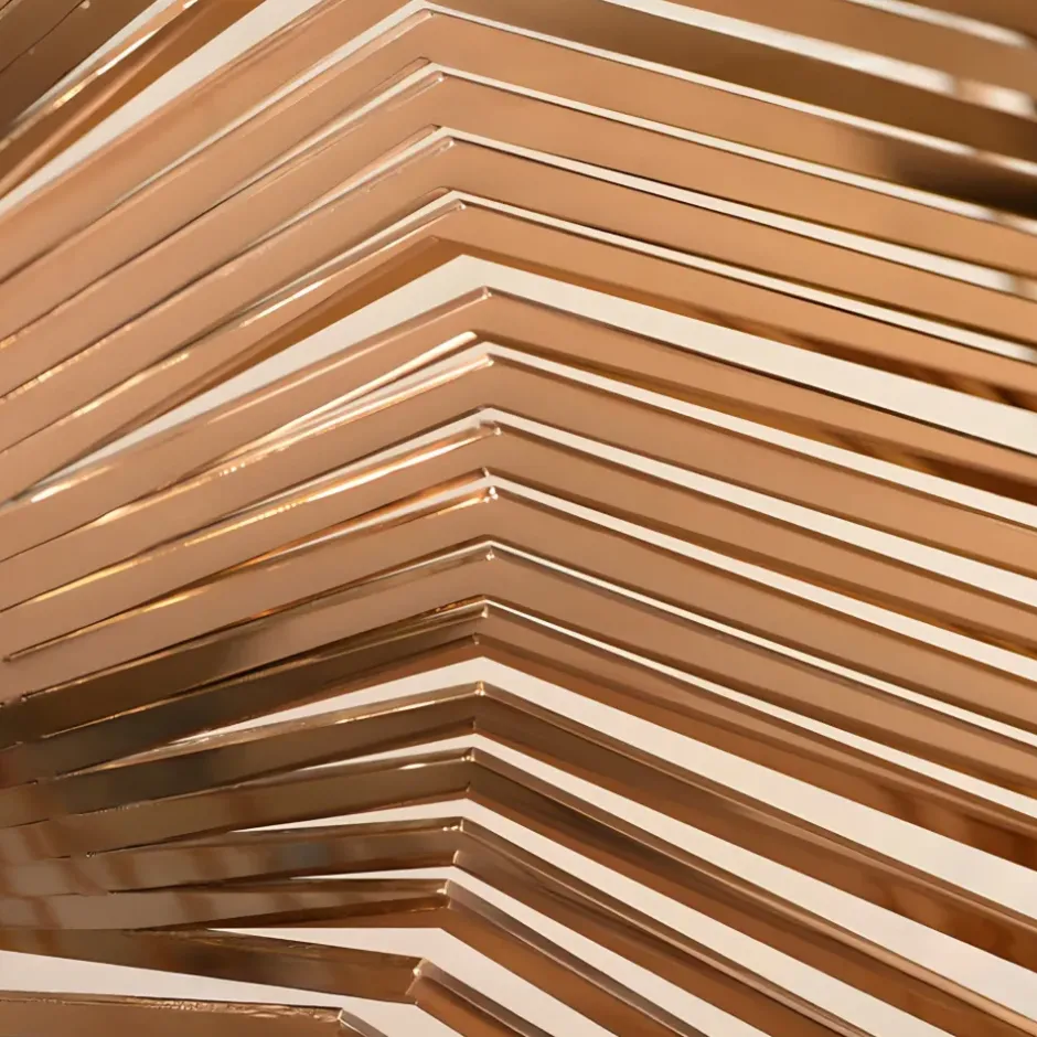 Statues & Sculptures Table Top|Abstract^Xenon Grid 70cm Copper Metal Indoor Sculpture