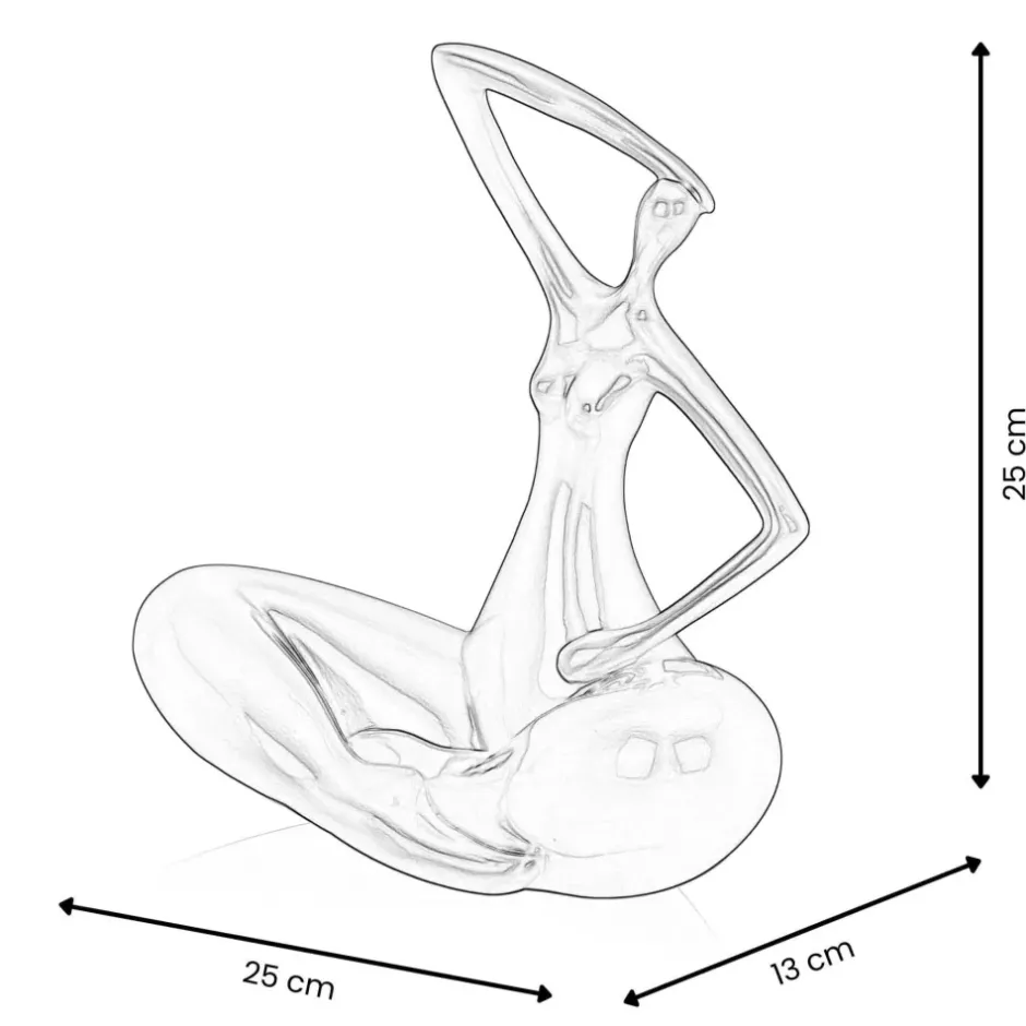 Statues & Sculptures Figurative|Table Top^Yoga Grace 25cm Red Resin Indoor Sculpture